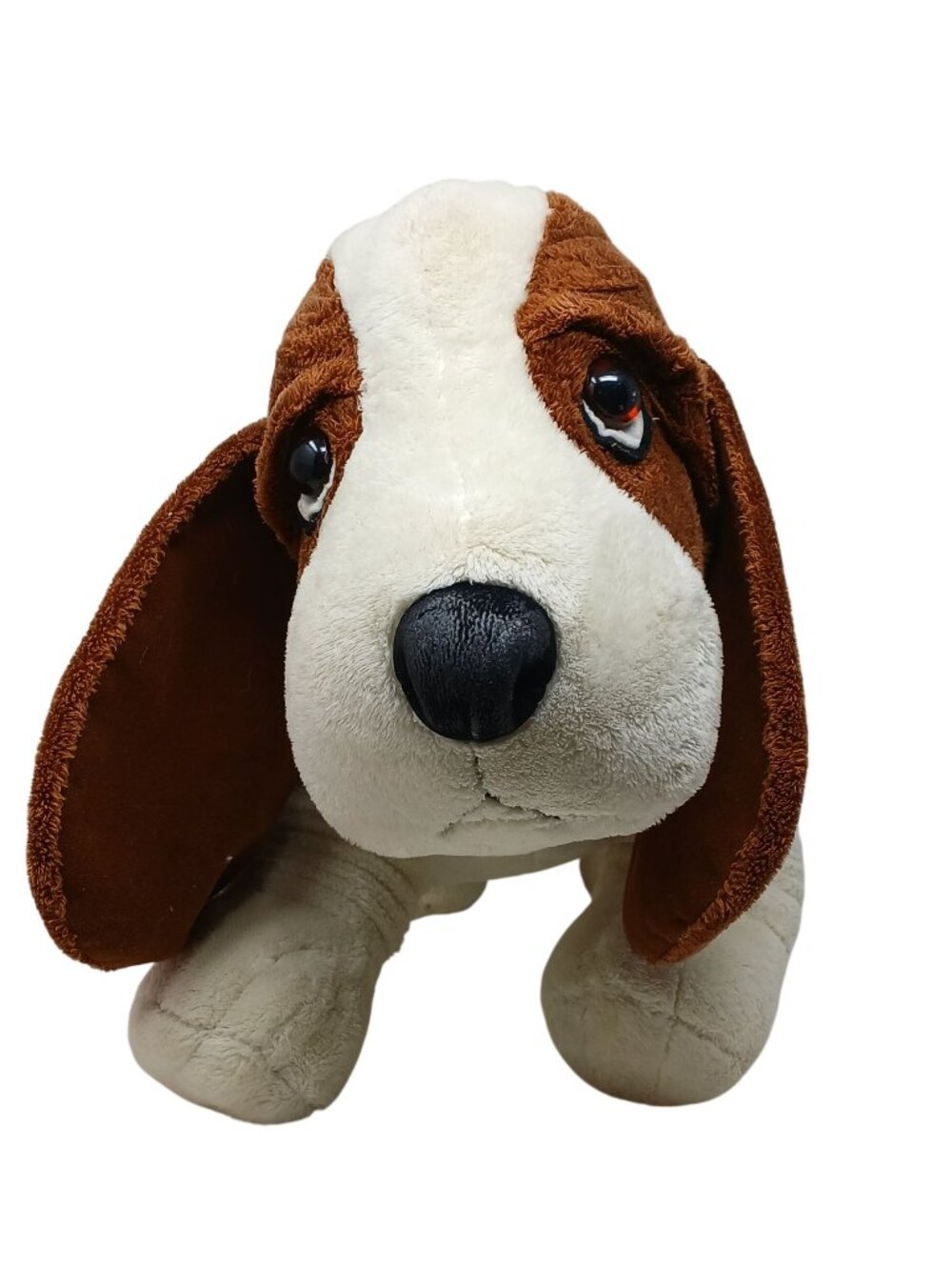 Russ Hush Puppies Basset Hound Plush Toy 17" Brown White Dog Stuffed VTG #WS